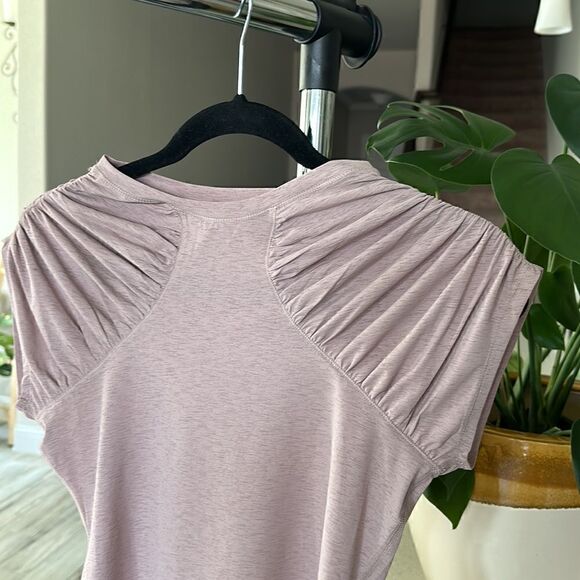 NWOT Free People Tee Activewear Movement Ruched Crew Neck Fitted Short Sleeve XS - Picture 5 of 10
